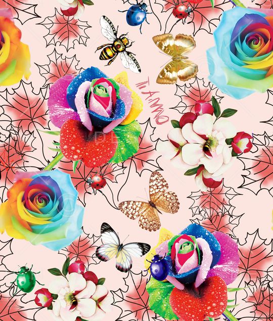 蜜蜂印花华亿平台图片