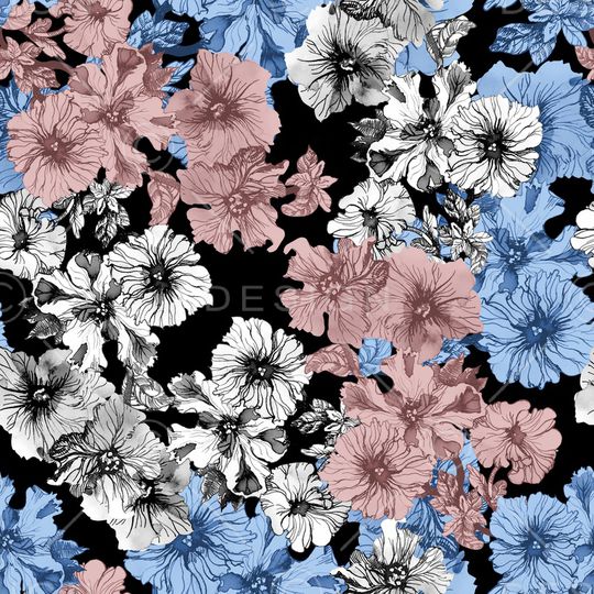 花卉印花华亿平台图片