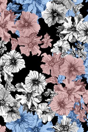 花卉印花华亿平台图片