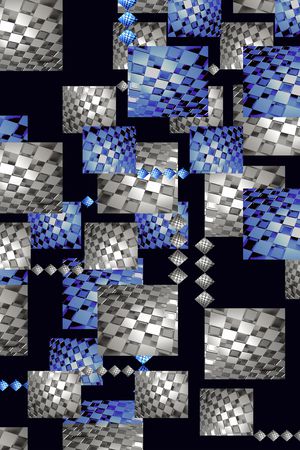 女装几何印花华亿平台图片