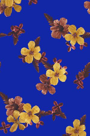 手绘花卉印花华亿平台图片