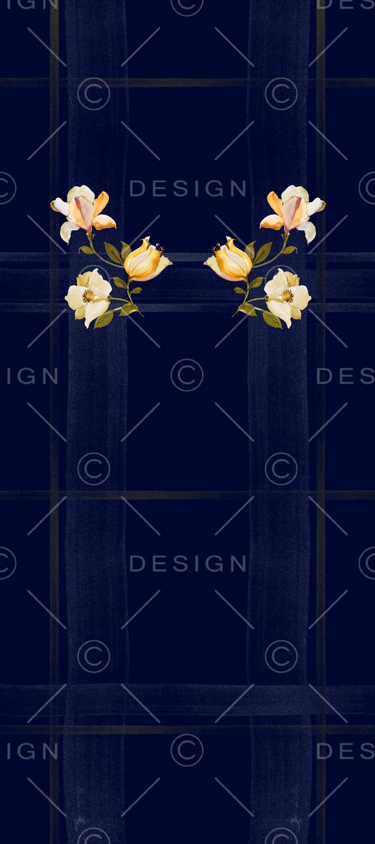 水彩花卉印花华亿平台图片