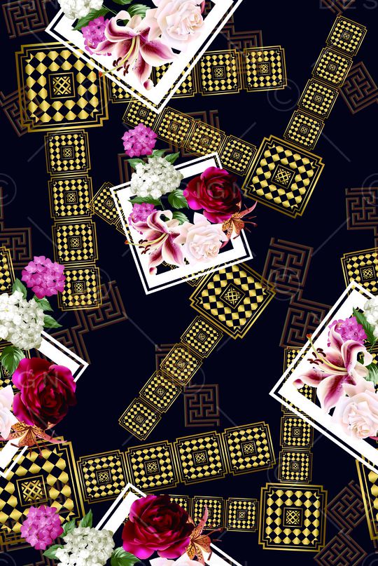 宫廷风印花华亿平台图片