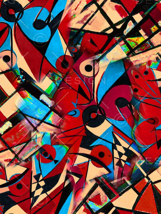 抽象印花华亿平台图片