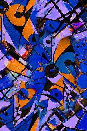 抽象印花华亿平台图片