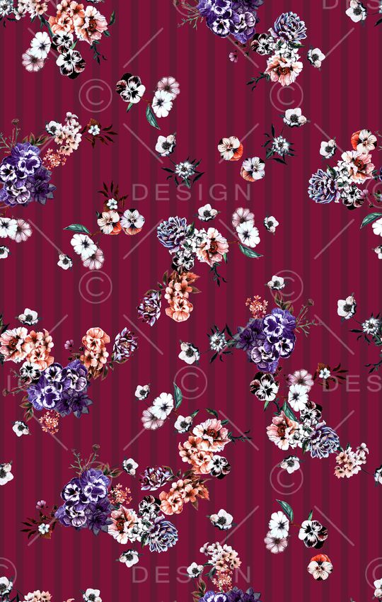 花卉印花华亿平台图片