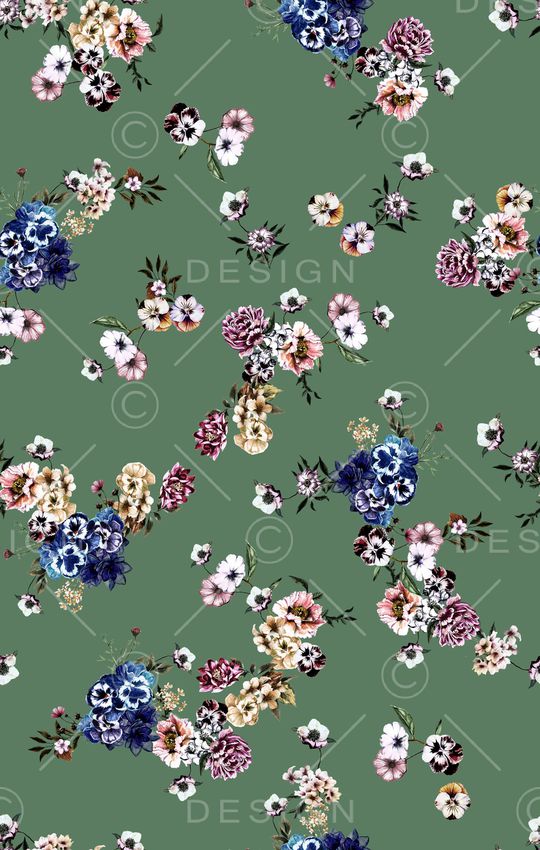 花卉印花华亿平台图片