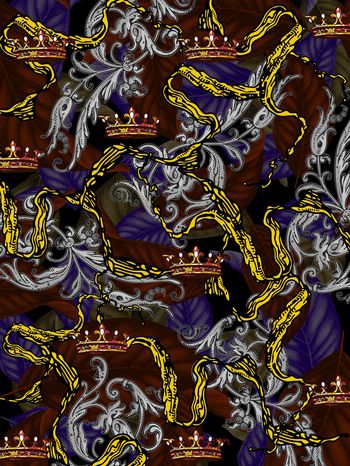 宫廷风印花华亿平台图片