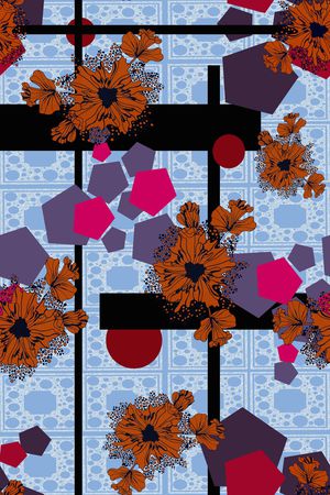 抽象印花华亿平台图片