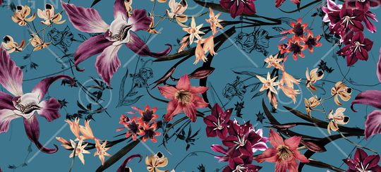 花卉印花华亿平台图片