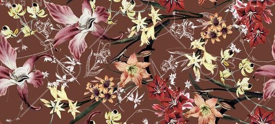 花卉印花华亿平台图片