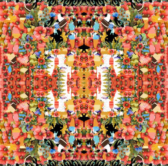 风格化花卉印花华亿平台图片