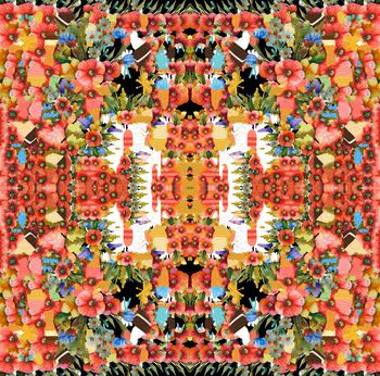 风格化花卉印花华亿平台图片