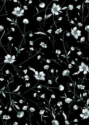 1113557-小花回路黑底绿花