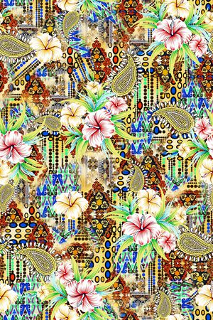 花卉印花华亿平台图片