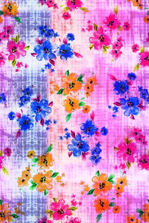 抽象花卉印花华亿平台图片