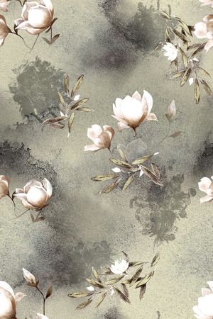 抽象花卉印花华亿平台图片