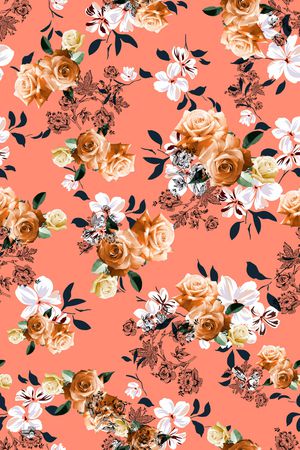 雅致花卉印花华亿平台图片