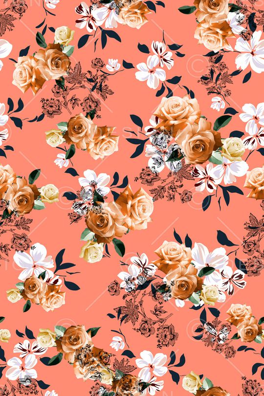 雅致花卉印花华亿平台图片