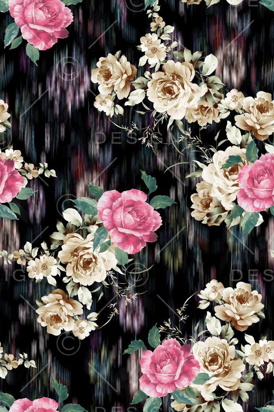 花卉印花华亿平台图片