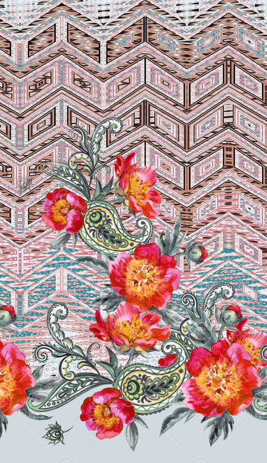 花卉印花华亿平台图片