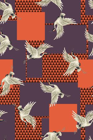 仙鹤印花华亿平台图片