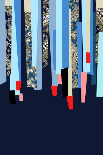 佩斯利印花华亿平台图片