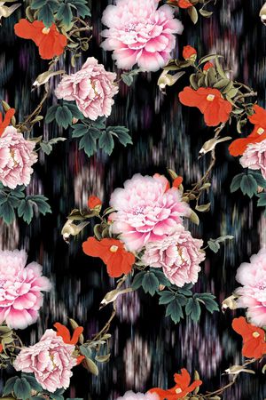 中国风印花华亿平台图片