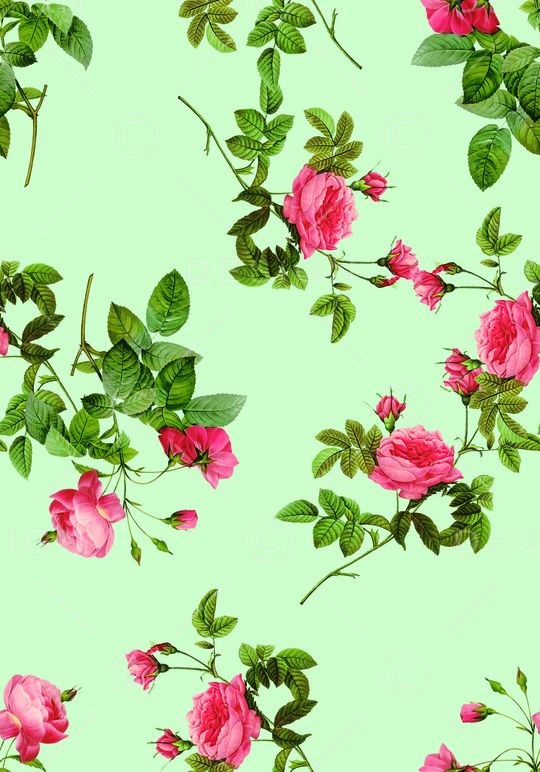 水彩花卉印花华亿平台图片