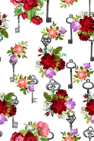 水彩花卉印花华亿平台图片