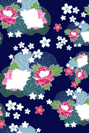 水彩花卉印花华亿平台图片