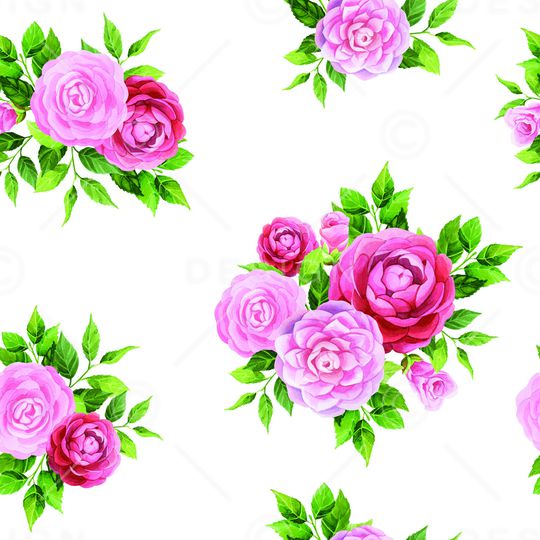 玫瑰花印花华亿平台图片