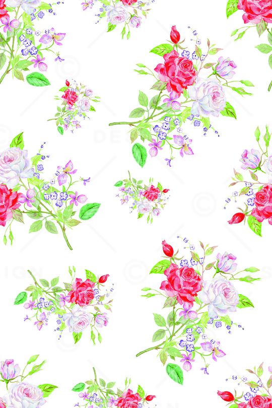 玫瑰花印花华亿平台图片