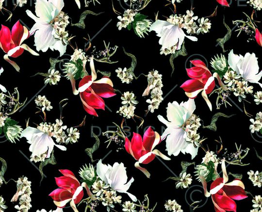 玫瑰花印花华亿平台图片