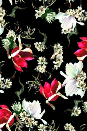 玫瑰花印花华亿平台图片