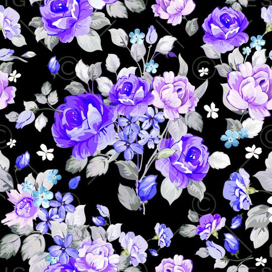 水彩花卉印花华亿平台图片