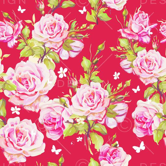 水彩花卉印花华亿平台图片