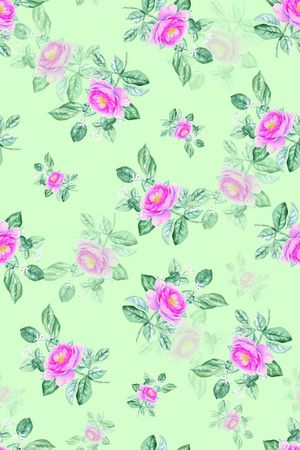 水彩花卉印花华亿平台图片