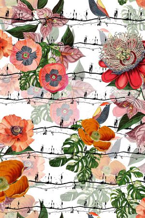 花卉印花华亿平台图片