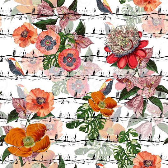 花卉印花华亿平台图片