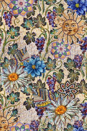 马赛克印花华亿平台图片