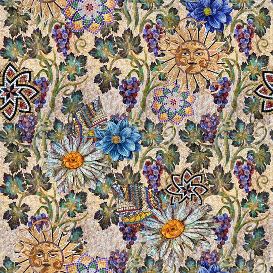 马赛克印花华亿平台图片