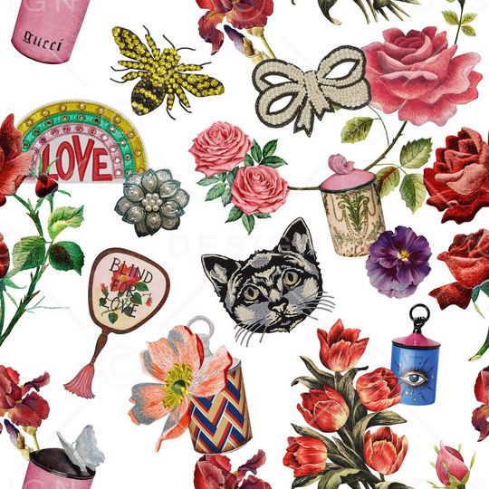 花卉印花华亿平台图片