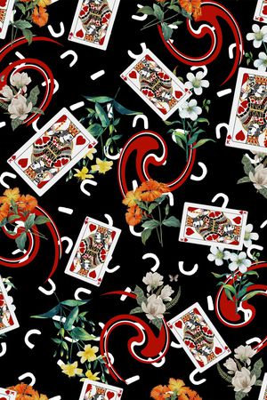 扑克印花华亿平台图片