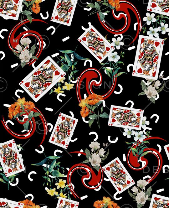 扑克印花华亿平台图片