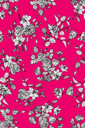 抽象花卉印花华亿平台图片