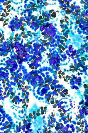 水彩花卉印花华亿平台图片