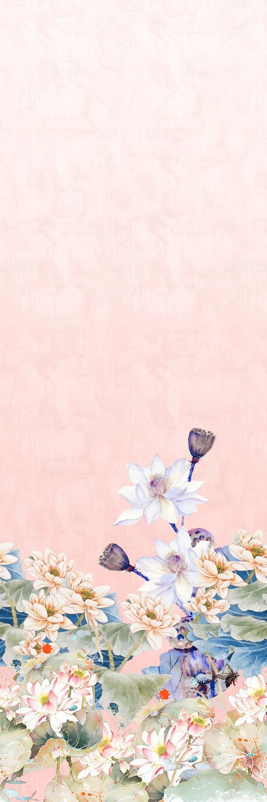 荷花印花华亿平台图片