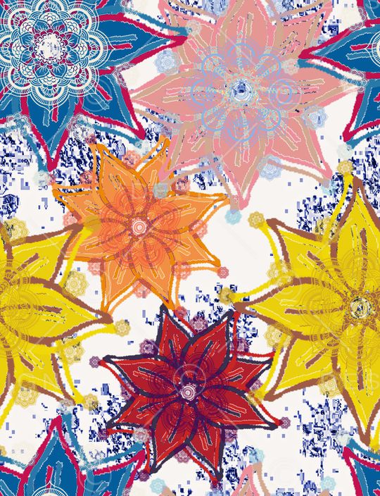 混合拼接印花华亿平台图片