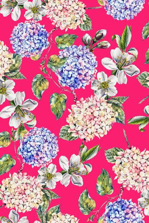 绣球花印花华亿平台图片